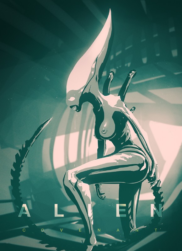 bodily_fluids breasts drooling female nipples not_furry nude pose saliva solo hynik_(artist) alien_(franchise) prometheus_(franchise) alien alien_humanoid humanoid monster monstrous_humanoid neomorph xenomorph hi_res