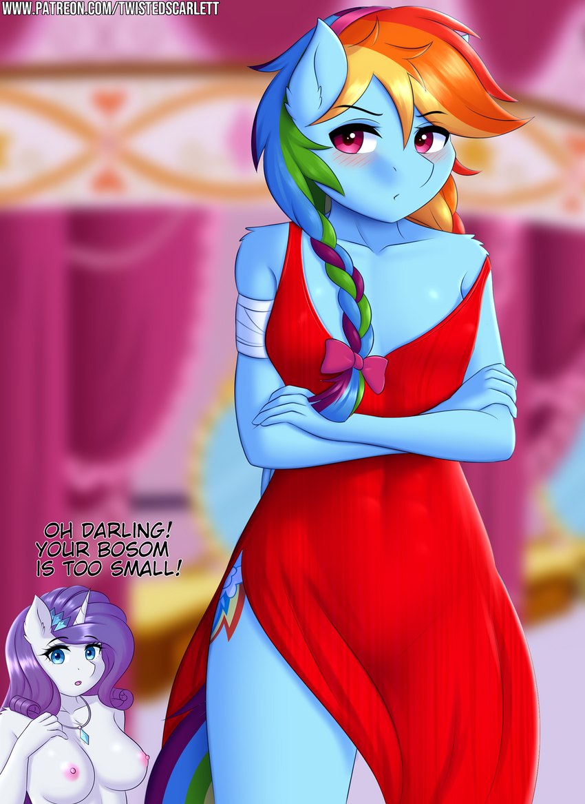 rainbow dash and rarity (friendship is magic and etc) created by twistedscarlett60