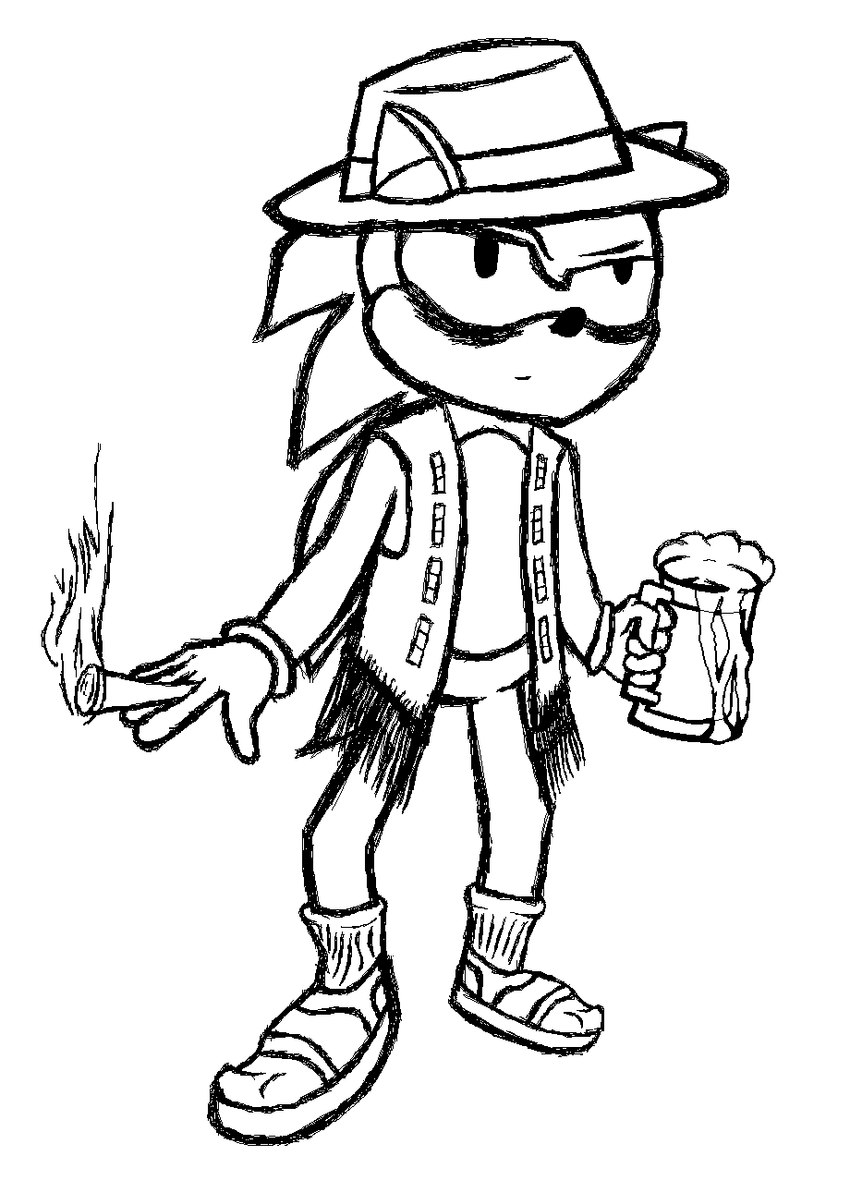 alcohol anthro beer beverage black_nose cigarette clothing drunk eye_bags footwear hat headgear headwear male sandals shirt shoes simple_background socks socks_with_sandals solo substance_intoxication topwear white_background schreckengast michael_jackson sega sonic_the_hedgehog_(series) sonic_the_hedgehog eulipotyphlan hedgehog mammal 2012 black_and_white digital_drawing_(artwork) digital_media_(artwork) hi_res monochrome