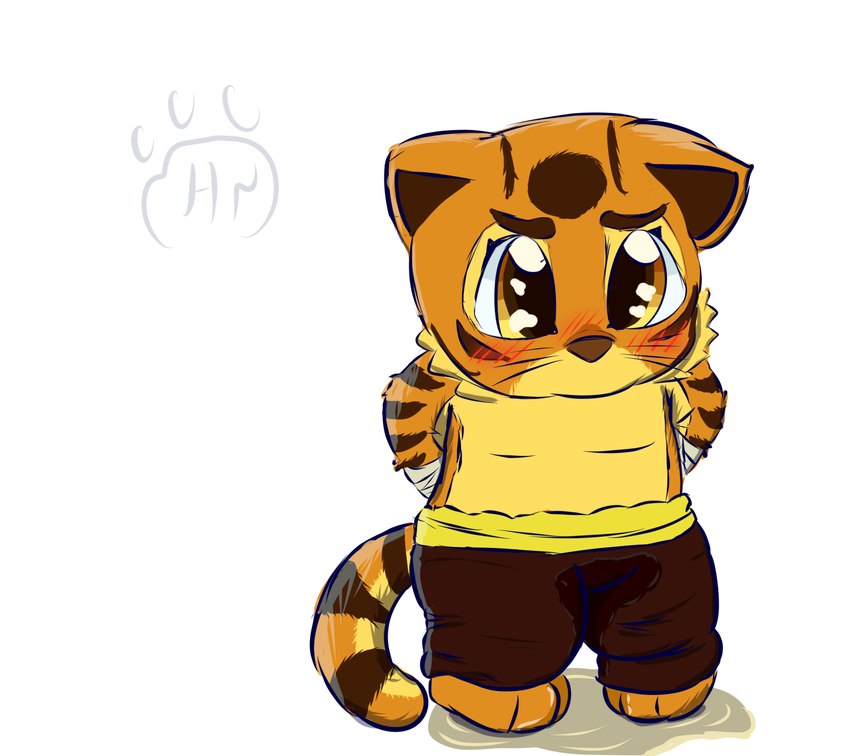 accident ageplay baby blush bodily_fluids clothed clothing diaper embarrassed female fur genital_fluids infantilism omorashi roleplay solo urine watersports wearing_diaper wetting young hangyakuneko dreamworks kung_fu_panda master_tigress felid mammal pantherine tiger hi_res