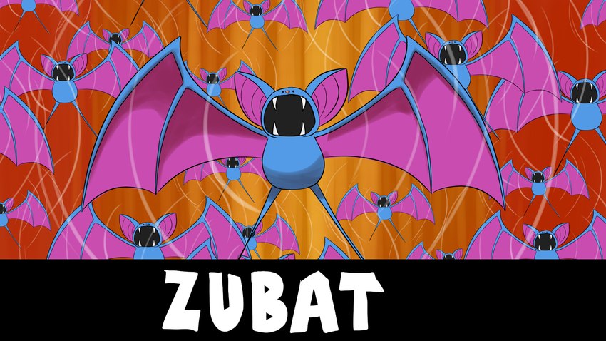 ambiguous_gender beady_eyes echolocation fangs feral flying group membrane_(anatomy) membranous_wings open_mouth pink_nose simple_background sound_wave teeth text white_text wings ergomancy nintendo pokemon bat generation_1_pokemon mammal pokemon_(species) zubat 16:9 2020 colored digital_drawing_(artwork) digital_media_(artwork) english_text hi_res shaded species_name widescreen