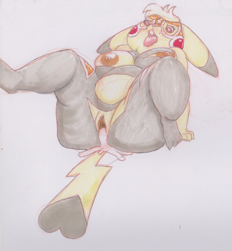 big_breasts bodily_fluids breasts cleft_tail clothing cosplay_pikachu_(costume) costume cum cum_in_pussy cum_inside female genital_fluids genitals heart_eyes heart_symbol nipples open_mouth overweight overweight_female pussy simple_background slightly_chubby solo spreading tail teeth thick_thighs torn_clothing white_background espent nintendo pokemon cosplay_pikachu_(character) pikachu_libre generation_1_pokemon pikachu pokemon_(species) smash_(disambiguation) 2019 hi_res traditional_media_(artwork)