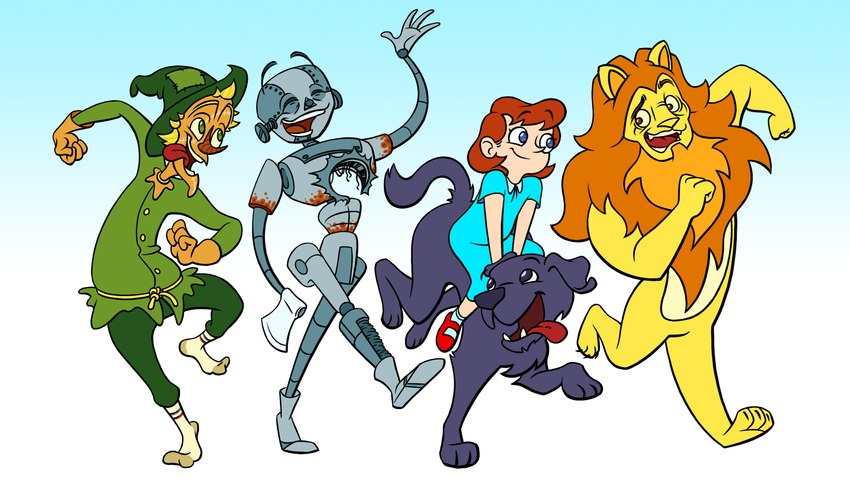 cowardly lion, dorothy gale, scarecrow, tin woodman, and toto (the wonderful wizard of oz and etc) created by davidburt