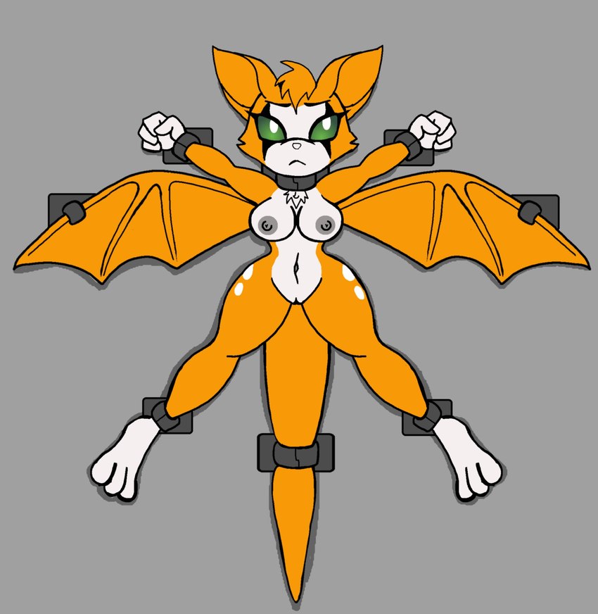 3_toes anthro barefoot bdsm bondage bound breasts cuff_(restraint) fantasy feet female nipples nude prisoner restrained restraints shackles solo submissive submissive_female suspension toes nidrog dust:_an_elysian_tail fidget_(elysian_tail) bat mammal nimbat hi_res