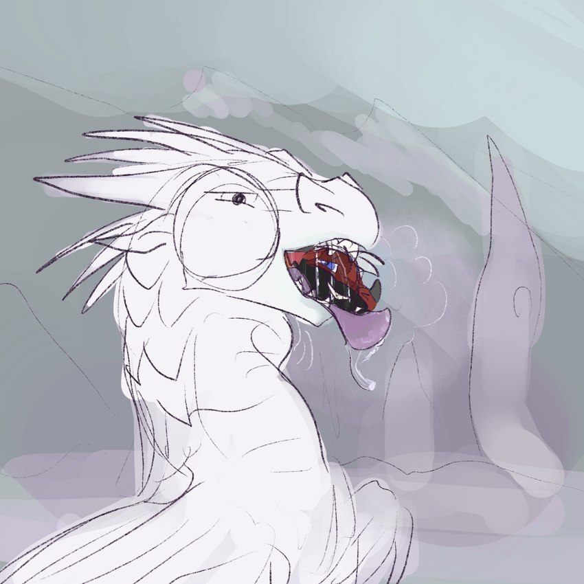 bodily_fluids breath cold drooling male open_mouth saliva swallowing teeth vore warmth willing_prey frillsnfangs mythology wings_of_fire flicker_(flickertoons) dragon icewing_(wof) mythological_creature mythological_scalie scalie 1:1 hi_res