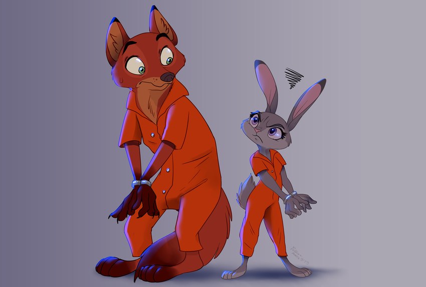 judy hopps and nick wilde (zootopia and etc) created by black kitty