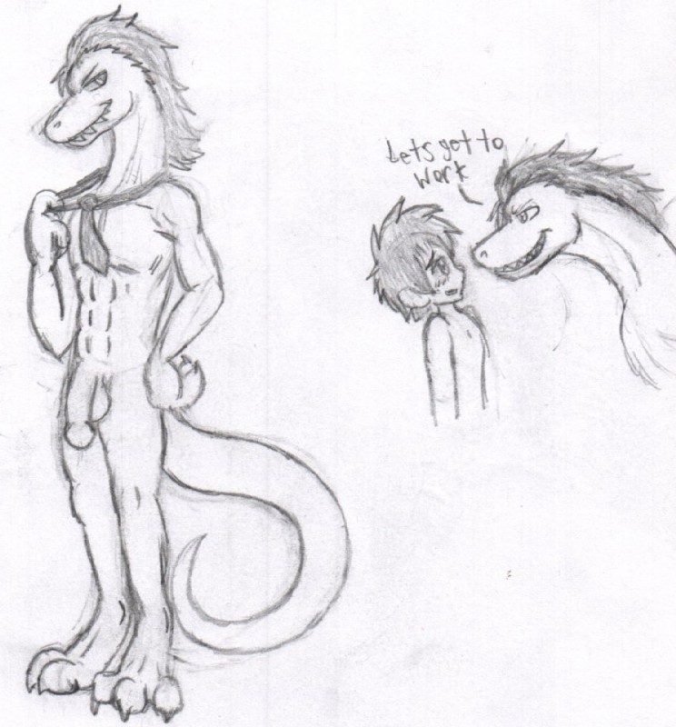 anthro balls blush duo genitals humanoid_genitalia humanoid_penis male male/male nude penis teeth redboi disney star_vs._the_forces_of_evil boi_(redboi) toffee_(svtfoe) human mammal reptile scalie 2018 graphite_(artwork) traditional_media_(artwork)