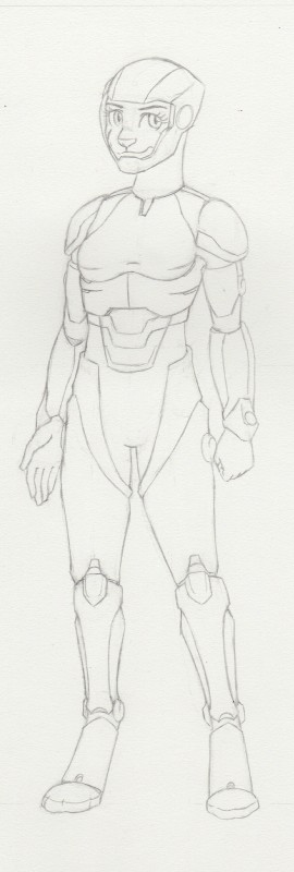 armor female looking_at_viewer pilot pilot_suit science_fiction solo dreadwolfclaw1990 pacific_rim samantha_daring absurd_res concept_art graphite_(artwork) hi_res sketch traditional_media_(artwork)