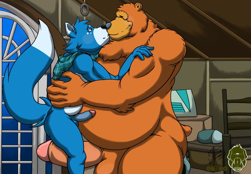 bear and thehuskygamer (bear in the big blue house and etc) created by mikeyex