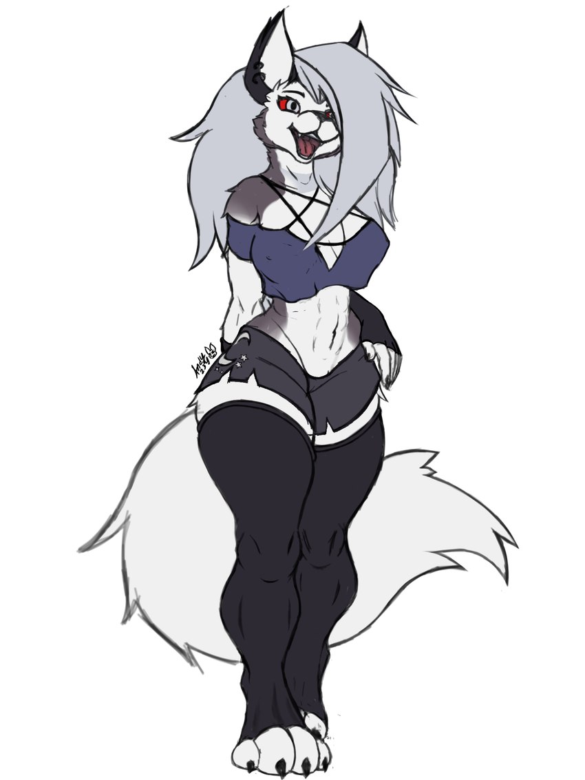 anthro big_breasts breasts ear_piercing ear_ring female happy piercing ring_piercing thick_thighs wide_hips andy_234 helluva_boss mythology loona_(helluva_boss) canid canid_demon canine demon hellhound mammal mythological_canine mythological_creature 3:4 hi_res