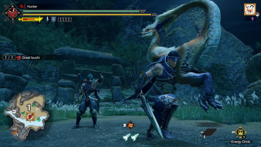 ambiguous_gender armor blue_body blue_scales butt carrying_another carrying_partner claws clothed clothing detailed_background duo_focus feral fur gameplay_mechanics gesture grass group gui hair hand_gesture hand_on_leg health_bar holding_object hud lay_the_dragon looking_at_another looking_back male melee_weapon multicolored_body multicolored_fur multicolored_scales night open_mouth orange_body orange_fur outside plant raised_tail rock running scales screencap shoulder_carry smile sword tail teeth text thumbs_up toe_claws tuft weapon white_body white_fur white_scales yellow_sclera ivorylagiacrus capcom monster_hunter bird_wyvern great_izuchi human mammal scalie 16:9 2022 3d_(artwork) 4k absurd_res blender_(artwork) digital_media_(artwork) english_text hi_res meme widescreen