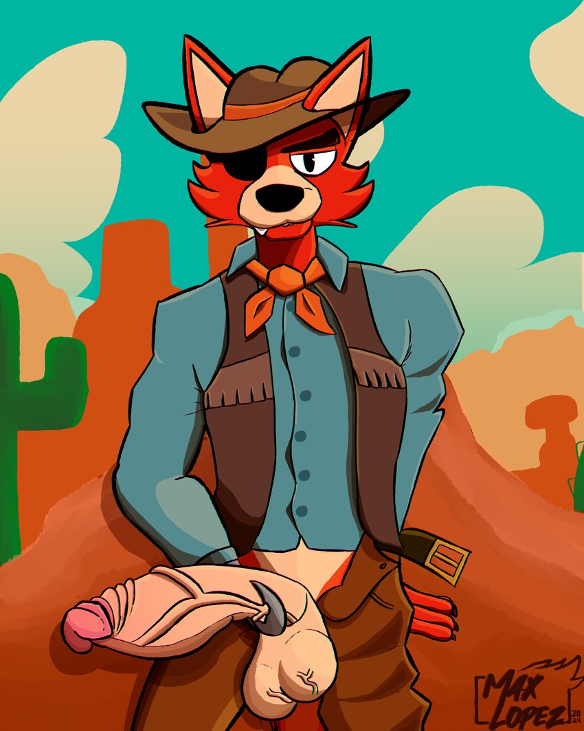 anthro balls big_balls big_penis clothing cowboy cowboy_foxy cowboy_hat femboy fnaf_ruin genitals glans hat headgear headwear humanoid_genitalia humanoid_penis male penis red_body solo vein veiny_penis max_lz five_nights_at_freddy's five_nights_at_freddy's:_security_breach scottgames steel_wool_studios foxy_(fnaf) canid canine fox mammal 2024 4:5 absurd_res hi_res