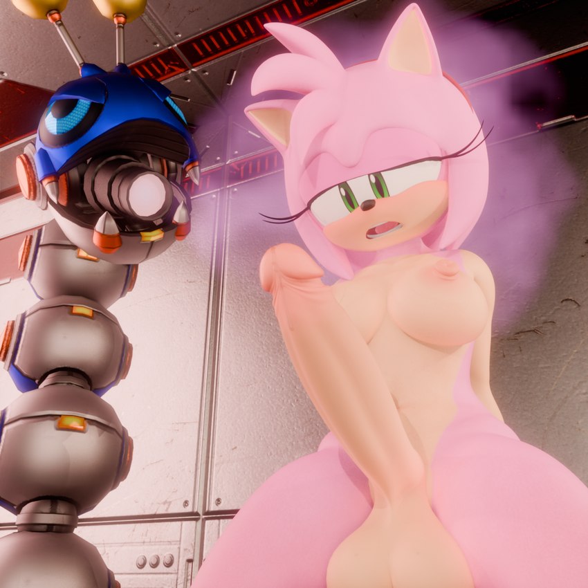 anthro aphrodisiac aphrodisiac_gas areola balls big_balls big_penis breasts duo erection gas genitals gynomorph hair huge_balls huge_penis intersex machine multicolored_body nipples nude open_mouth penis pheromones pink_body pink_hair submissive submissive_anthro tan_body two_tone_body twintails3d sega sonic_the_hedgehog_(series) amy_rose badnik caterkiller eulipotyphlan hedgehog mammal 1:1 2025 3d_(artwork) digital_media_(artwork)