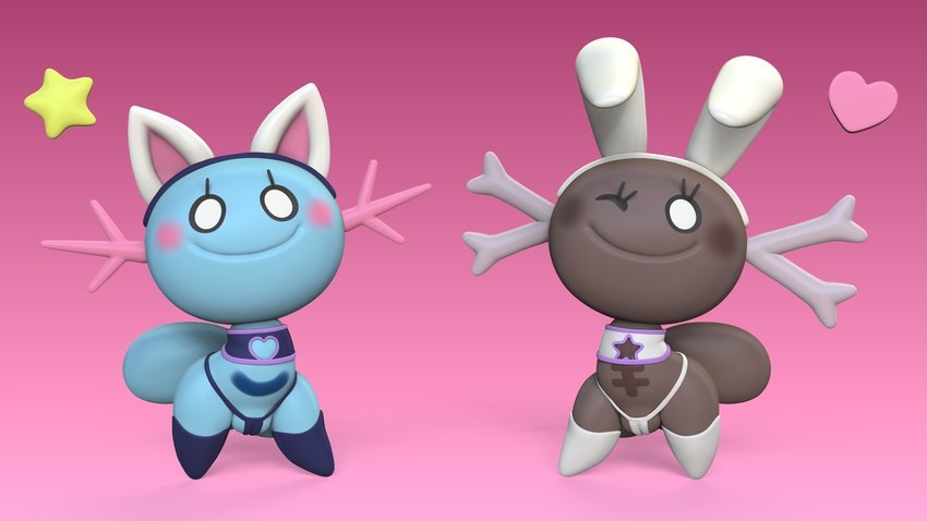 paldean wooper girl and wooper girl (nintendo and etc) created by fizzymola