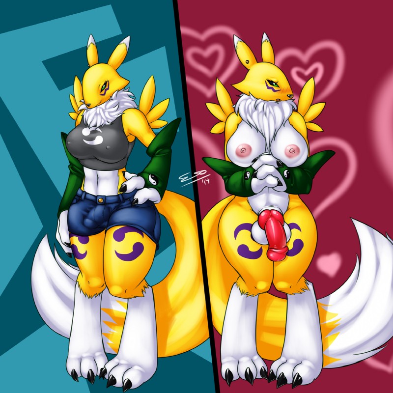 kaitlin the renamon (bandai namco and etc) created by pherociouseso