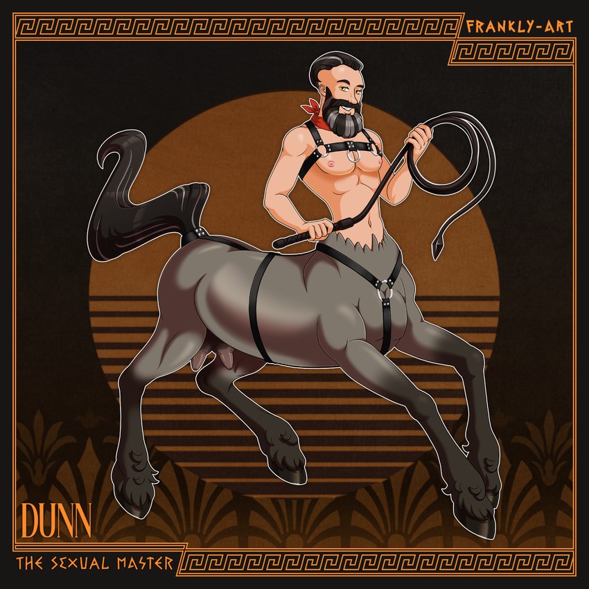 bdsm_gear beard big_nipples chest_harness dunn_(pholus_reborn) facial_hair harness hooves horse_harness intersex kerchief leather leather_harness male navel nipples pecs pholus_reborn smile smiling_at_viewer solo teats whip frankly-art european_mythology greek_mythology mythology centaur equid equid_taur humanoid humanoid_taur mammal mammal_taur taur 1:1 hi_res