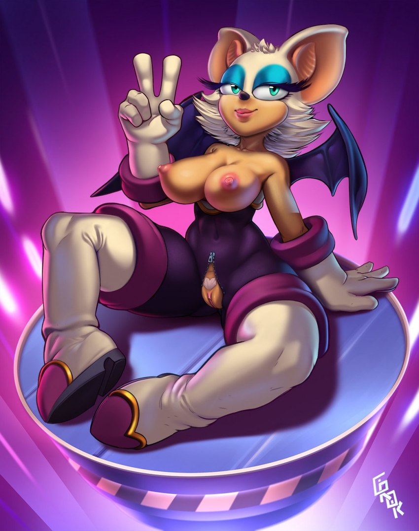 rouge the bat (sonic the hedgehog (series) and etc) created by girok