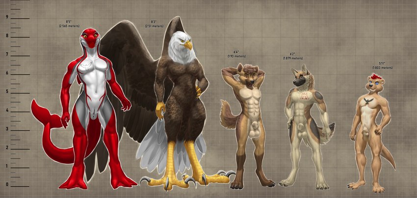 amber_eyes animal_genitalia anthro athletic balls beak black_body black_fur black_nose black_skin blue_eyes brown_body brown_eyes brown_feathers brown_fur chart chest_tattoo digitigrade dorsal_fin feathered_wings feathers feet fin fur fur_markings genital_slit genitals grey_body grey_skin group hair hand_on_hip hands_behind_head height_chart height_comparison looking_at_viewer male markings membrane_(anatomy) muscle_tone muscular muscular_male paws plantigrade red_body red_hair red_skin scales sheath size_difference smile smiling_at_viewer smirk smirking_at_viewer spots spotted_body spotted_fur tail tail_feathers tail_fin talon_hands talons tan_body tan_fur tattoo toes toned_muscles webbed_feet webbed_hands white_body white_feathers white_skin wings yellow_body yellow_eyes yellow_scales dsw7 alcander jarl_hyena krieg_gsd schwartz_otter siader accipitrid accipitriform avian bald_eagle bird canid canine canis cetacean dolphin domestic_dog eagle german_shepherd herding_dog hyena lontra mammal marine mustelid north_american_river_otter oceanic_dolphin otter pastoral_dog river_otter sea_eagle spotted_hyena striped_dolphin toothed_whale 2023 absurd_res hi_res