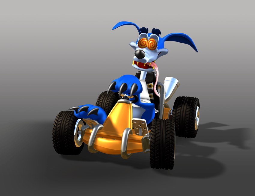 barefoot black_nose blue_body clothed clothing feet restraints simple_background solo spiral_eyes straitjacket tongue tongue_out vehicle unknown_artist activision crash_bandicoot_(series) crash_team_racing_(series) ripper_roo kangaroo macropod mammal marsupial 3d_(artwork) absurd_res digital_media_(artwork) hi_res official_art