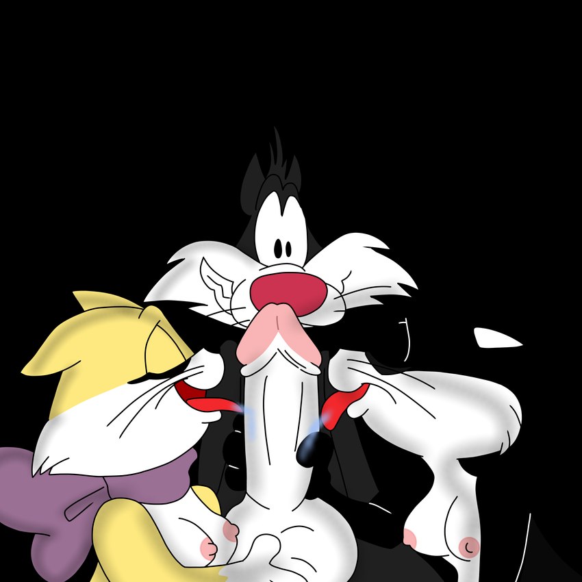 penelope pussycat, sylvester, and sylvia cat (warner brothers and etc) created by fandomjdbx