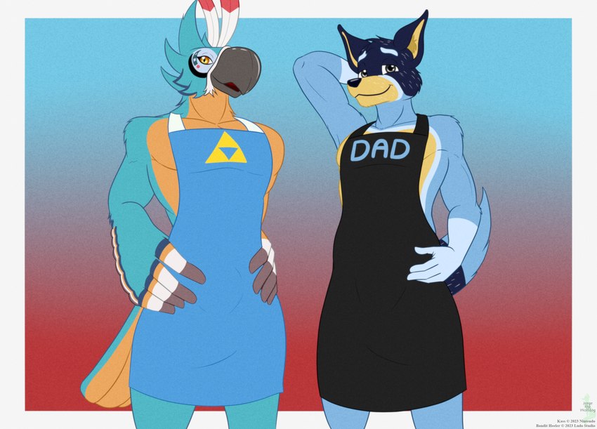 bandit heeler and kass (the legend of zelda and etc) created by jorge-the-wolfdog