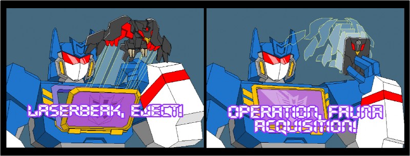 laserbeak and soundwave (transformers and etc) created by tyrranux