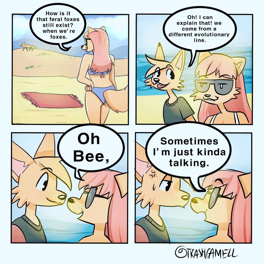 bee and jj created by trashcamell