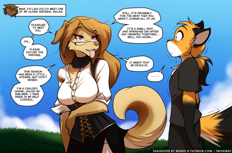 erilas, evals, and mike (twokinds) created by tom fischbach