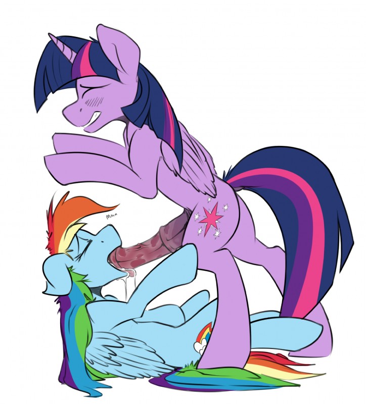 rainbow dash and twilight sparkle (friendship is magic and etc) created by notsafeforhoofs