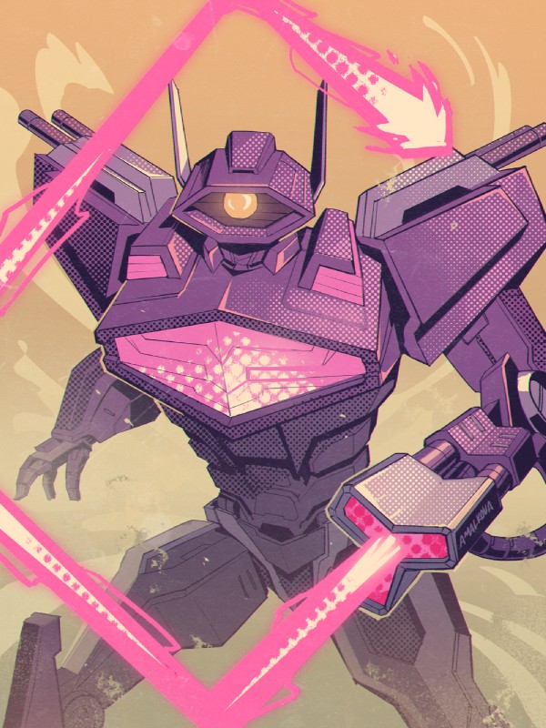 1_eye ambiguous_gender decepticon fingers gun looking_at_viewer machine not_furry purple_body ranged_weapon simple_background solo standing weapon yellow_eyes larrydraws hasbro takara_tomy transformers shockwave_(transformer) cybertronian cyclops humanoid living_machine robot digital_drawing_(artwork) digital_media_(artwork) hi_res