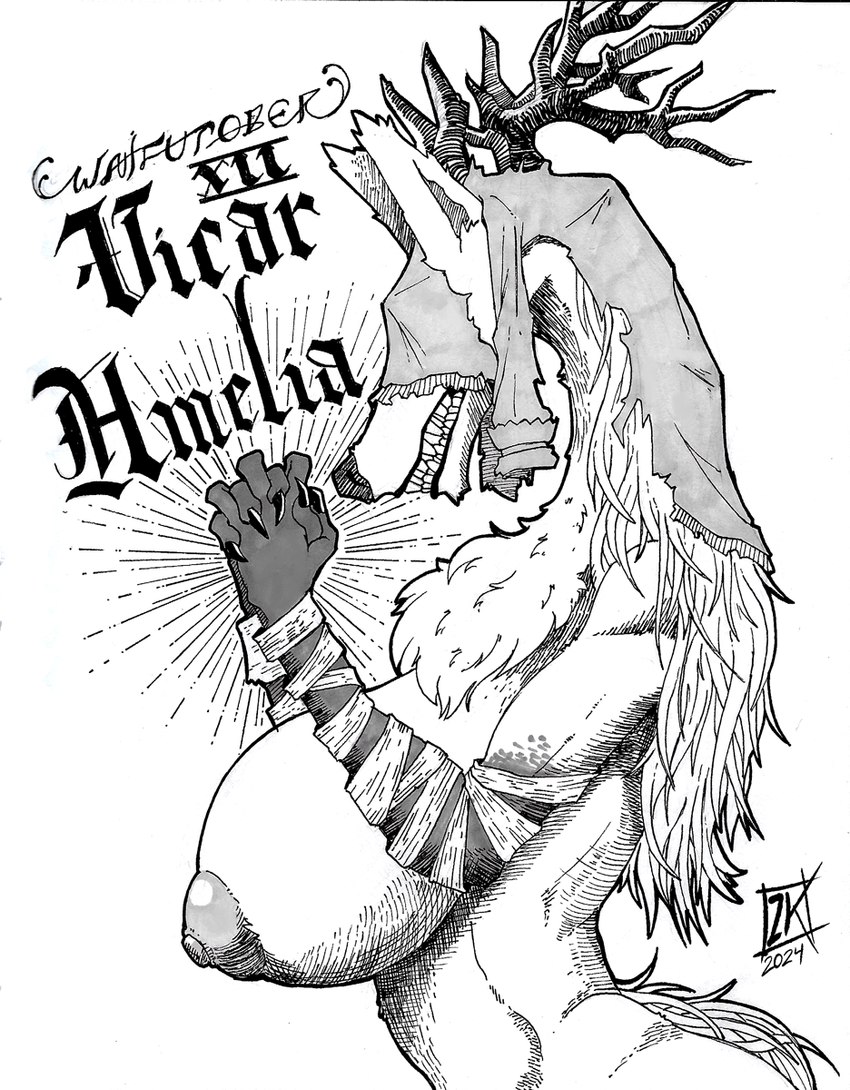 anthro antlers areola big_breasts breasts female fur horn nipples nude simple_background solo white_background zwitterkitsune bloodborne fromsoftware mythology sony_corporation sony_interactive_entertainment vicar_amelia beast_(bloodborne) canid canine canis mammal monster mythological_canine mythological_creature werecanid werecanine werecreature werewolf wolf 2024 hi_res traditional_media_(artwork)