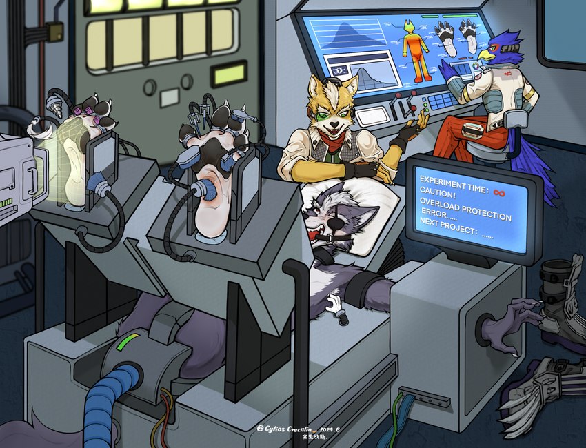 falco lombardi, fox mccloud, and wolf o'donnell (nintendo and etc) created by cylios creciilin