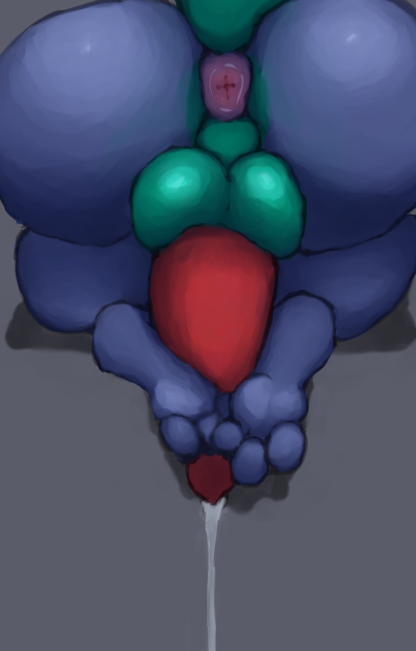 3_toes anthro anus backsack balls big_balls big_butt big_penis blue_body bodily_fluids butt cum digitigrade ejaculation feet foot_fetish foot_play footjob genital_fluids genitals green_balls kneeling male masturbation paws penis presenting presenting_anus puffy_anus rear_view red_penis sex soles solo thick_thighs toes wholle kobold 2024 digital_media_(artwork) digital_painting_(artwork) hi_res