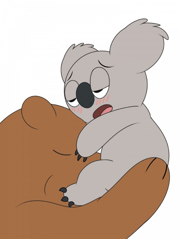 blush duo face_hugging fellatio feral male male/male obscured_oral open_mouth oral oral_penetration penetration penile sex commander_star cartoon_network we_bare_bears grizzly_(we_bare_bears) nom_nom_(we_bare_bears) bear brown_bear grizzly_bear koala mammal marsupial ursine vombatiform 3:4 hi_res