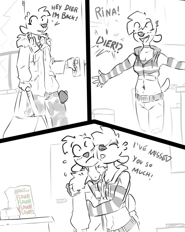 anthro clothing crossgender dialogue duo female text spinater burger_king whoppers dier_von_dan rina_von_dan cervine deer mammal 4:5 comic english_text hi_res meme monochrome brother_(lore) brother_and_sister_(lore) sibling_(lore) sister_(lore)