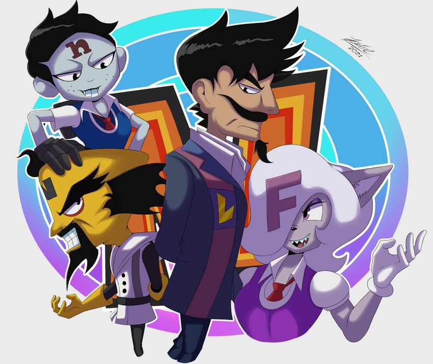 doctor neo cortex, fraicy sascowitch, and nina cortex (crash bandicoot (series) and etc) created by itisjoidok