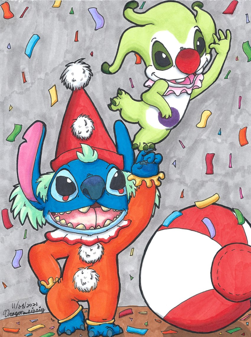 elastico and stitch (lilo and stitch and etc) created by dragonsissiy