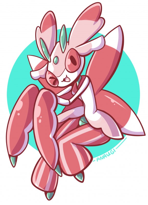 >_o ambiguous_gender anthro bent_leg extended_leg flower one_eye_closed open_mouth open_smile pink_eyes plant pseudo_clothing simple_background smile solo white_background wink anaugi nintendo pokemon arthropod elemental_creature flora_fauna generation_7_pokemon insect lurantis pokemon_(species) 2016 absurd_res hi_res signature