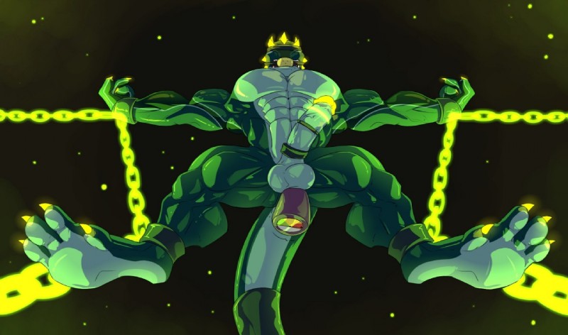 abs accessory anal anal_penetration anthro balls bdsm biceps big_muscles bondage bound claws cock_ring dildo erection feet gag gagged genitals glowing glowing_claws glowing_genitalia glowing_penis green_body green_skin jewelry magic magical_binding male multiple_cock_rings muscular muscular_anthro muscular_male nude paws pecs penetration penis penis_accessory penis_jewelry restrained scales sex_toy soles solo submissive submissive_male tail toe_claws toes vein vibrator kartos hekar dinosaur prehistoric_species reptile scalie