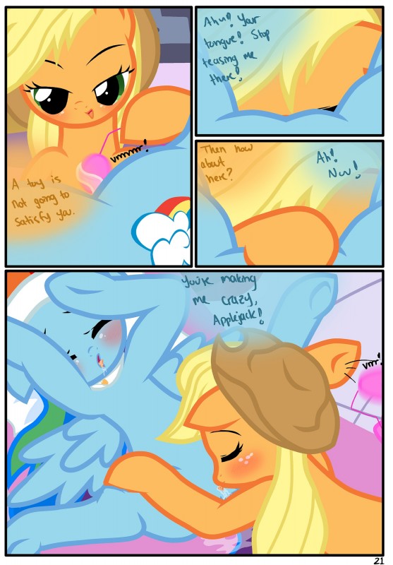 applejack and rainbow dash (friendship is magic and etc) created by pyruvate