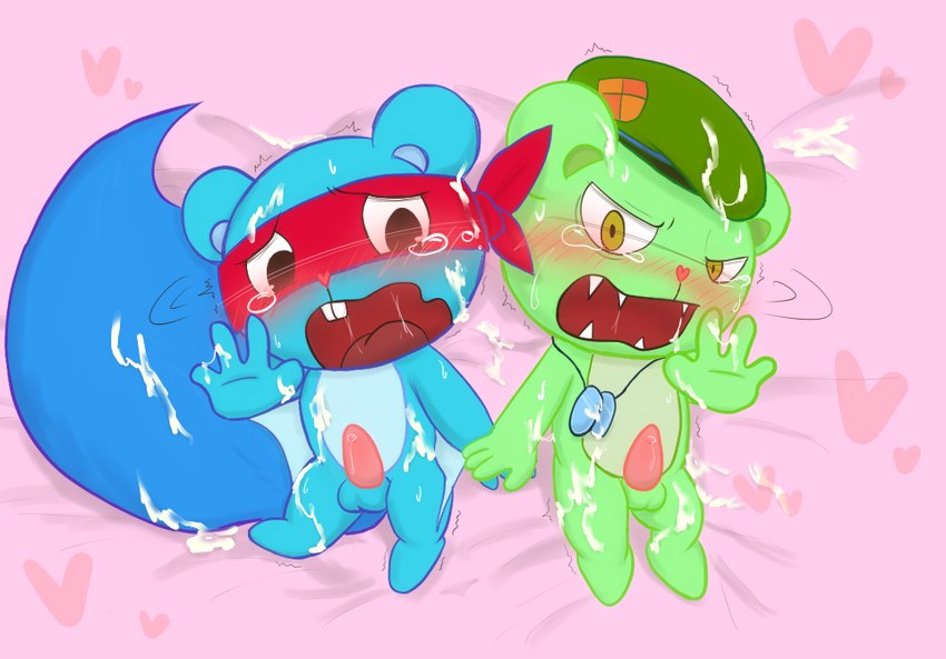 anthro bed bodily_fluids cum duo furniture genital_fluids genitals male male/male penis sex namoke happy_tree_friends flippy_(htf) fliqpy_(htf) splendid_(htf) bear mammal digital_drawing_(artwork) digital_media_(artwork) digital_painting_(artwork)