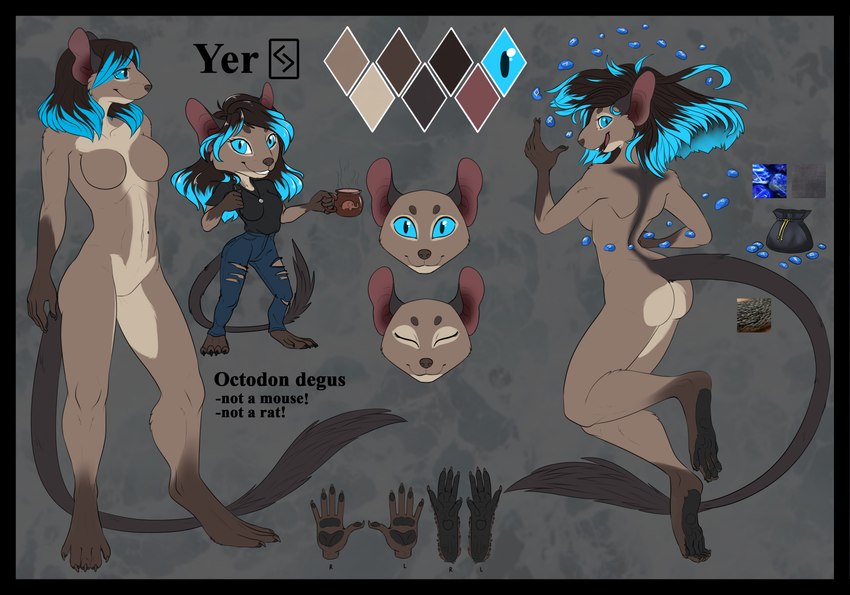 anthro blue_eyes breasts clothed clothing color_swatch feet female fingers smile solo text toes akira_volfsar degu mammal octodontid rodent 2020 absurd_res character_name digital_media_(artwork) english_text hi_res model_sheet