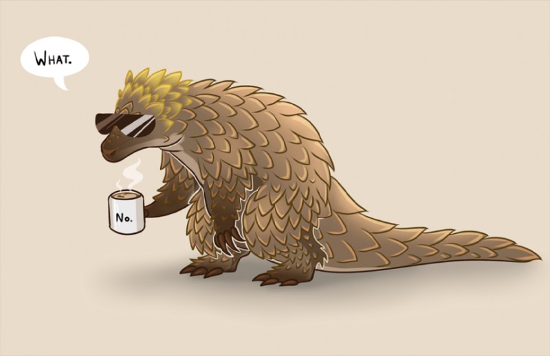 dave the pangolin created by mail-order-superhero