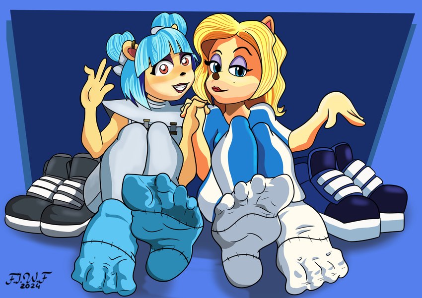 isabella bandicoot and megumi bandicoot (crash bandicoot (series) and etc) created by fromitalywithfurore