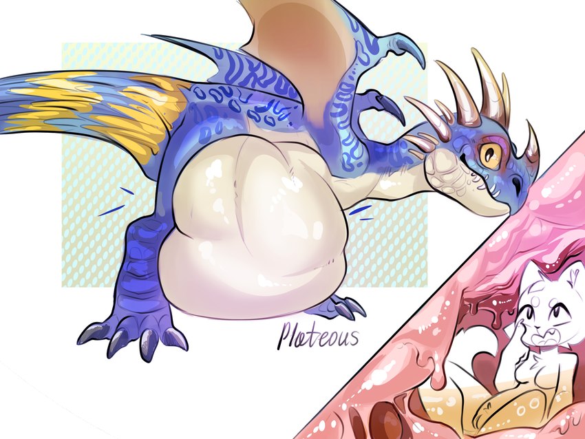 female feral open_mouth solo vore plateous dreamworks how_to_train_your_dragon mythology stormfly deadly_nadder dragon mythological_creature mythological_scalie reptile scalie 4:3 digital_media_(artwork) hi_res