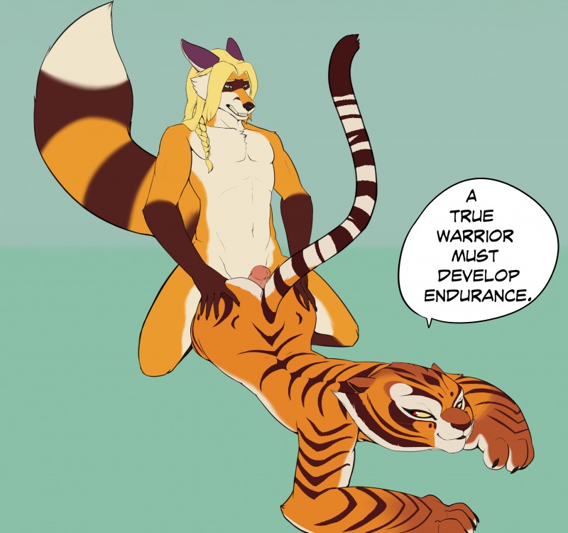 desmond and master tigress (kung fu panda and etc) created by sabrotiger