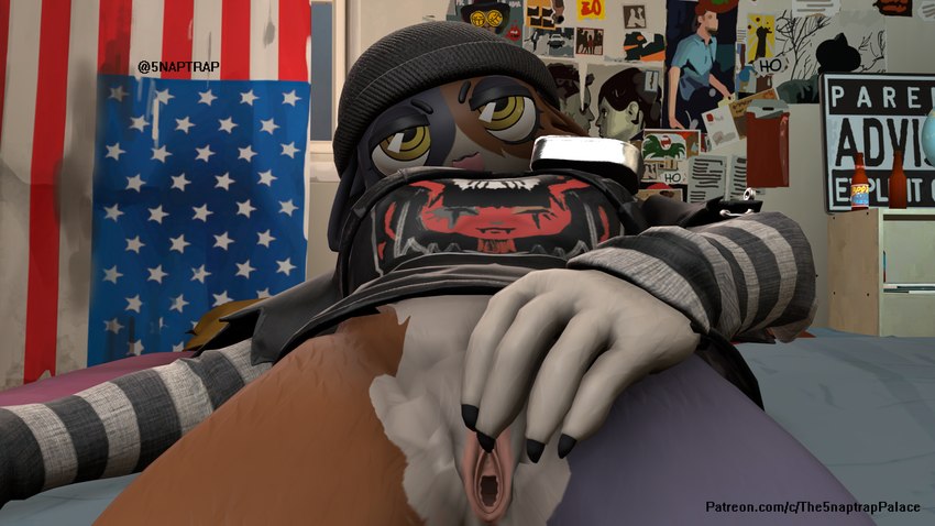 anthro armwear beanie big_eyes black_claws black_clothing black_hoodie black_topwear blue_body claws clothing elbow_gloves female fingering genitals gloves handwear hat headgear headwear hoodie masturbating_on_bed masturbation multicolored_body orange_body pussy solo spread_legs spread_pussy spreading topwear vaginal vaginal_fingering vaginal_masturbation yellow_eyes 5naptrap epic_games fortnite fortnite:_battle_royale meow_skulls calico_cat domestic_cat felid feline felis humanoid mammal 16:9 3d_(artwork) digital_media_(artwork) hi_res shaded soft_shading source_filmmaker_(artwork) widescreen