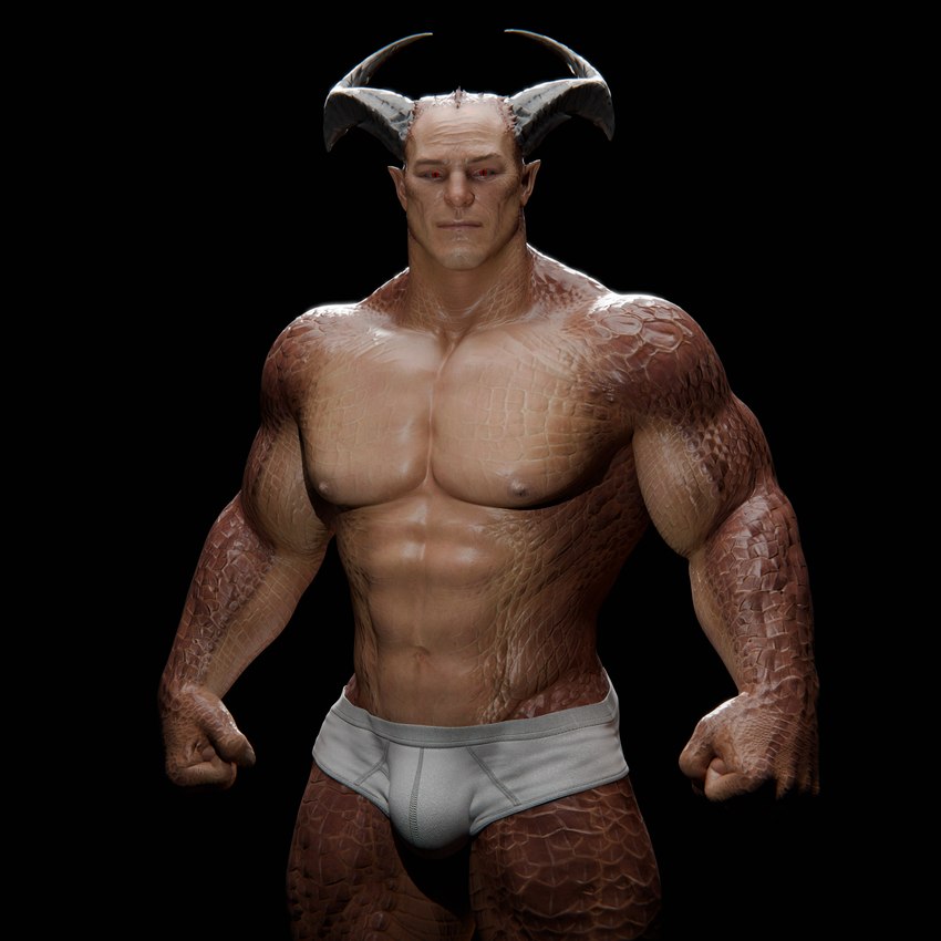 2_horns abs horn male muscular muscular_humanoid muscular_male nipples pecs scales solo voluox mortal_kombat mortal_kombat_1 mythology shao_kahn animal_humanoid dragon dragon_humanoid humanoid mythological_creature mythological_scalie scalie 1:1 3d_(artwork) absurd_res digital_media_(artwork) hi_res