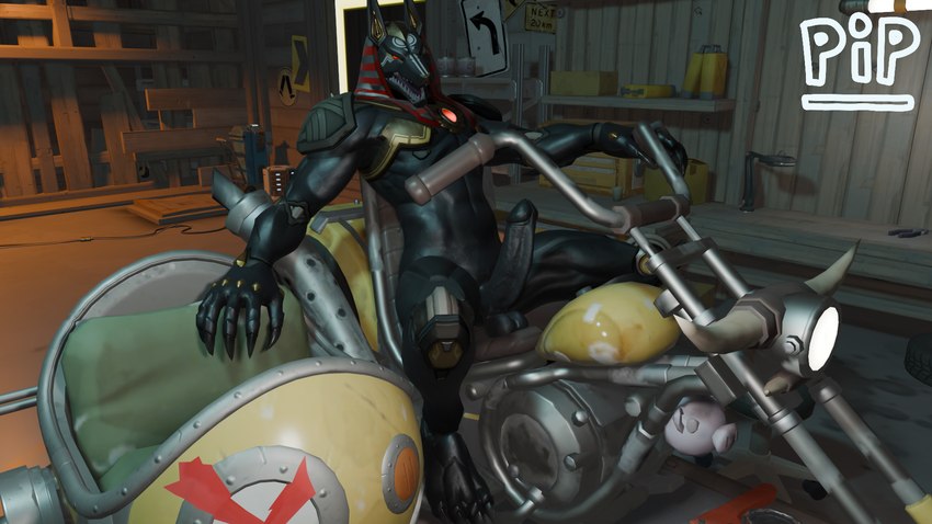 biker genitals humanoid_genitalia humanoid_penis male penis sex solo pip_(artist) blizzard_entertainment overwatch reaper_(overwatch) 16:9 3d_(artwork) digital_media_(artwork) hi_res widescreen