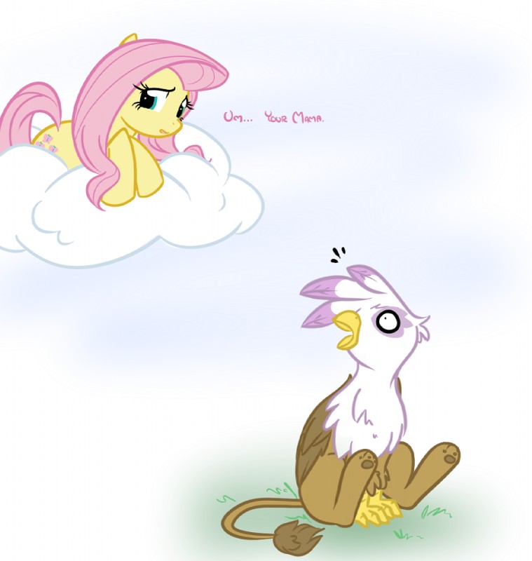 fluttershy and gilda (friendship is magic and etc) created by bamboodog